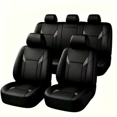Universal Five-Seater Car Seat Cover Universal seat cover - grey-nine-piece-set