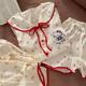 Summer 2025 New Cloud Cotton Loose Top Printed Three-Piece Set Short Pants Pajamas Home Clothes Cartoon Three-Piece Set