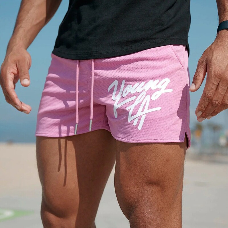 YOUNG LA Four-point Shorts Men's Summer Quick-drying Mesh Casual Sports Pants Running Squat Basketball Fitness Pants YOUNG LA Four-point Shorts Men's Summer Quick-drying Mesh Casual Sports Pants Running Squat Basketball Fitness Pants
