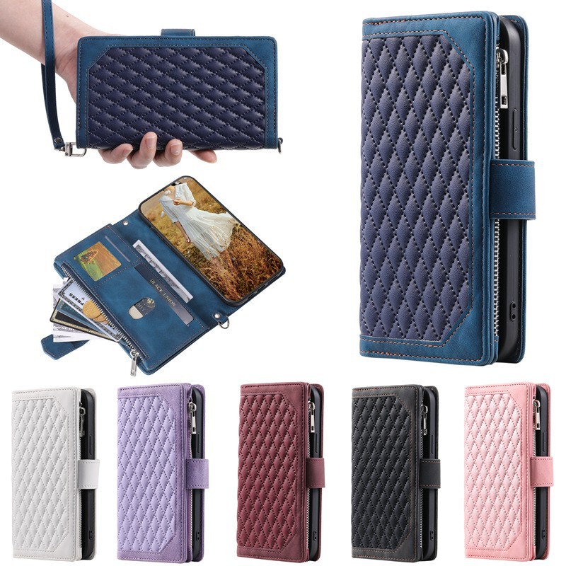 Apple 16Promax Multifunctional Mobile Phone Leather Case Suitable for iPhone15 Lamb Pattern Mobile Phone Case Zipper Protective Case Apple 16Promax Multifunctional Mobile Phone Leather Case Suitable for iPhone15 Lamb Pattern Mobile Phone Case Zipper Protective Case