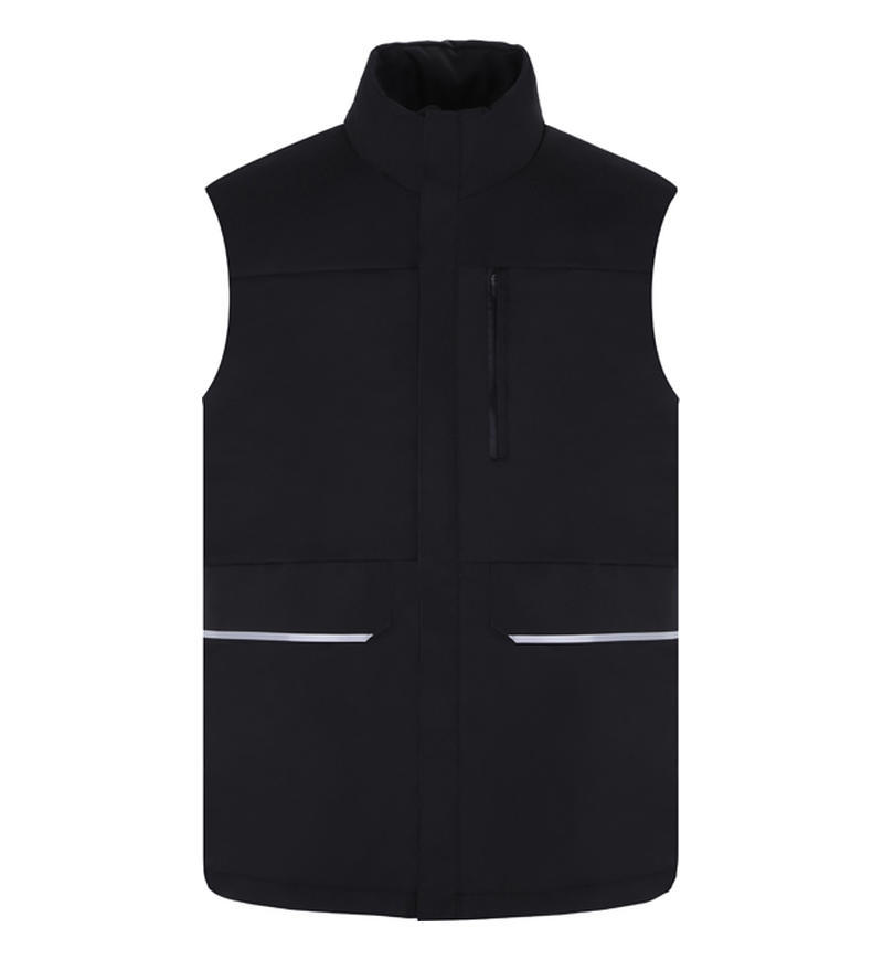 블랙 파카 조끼