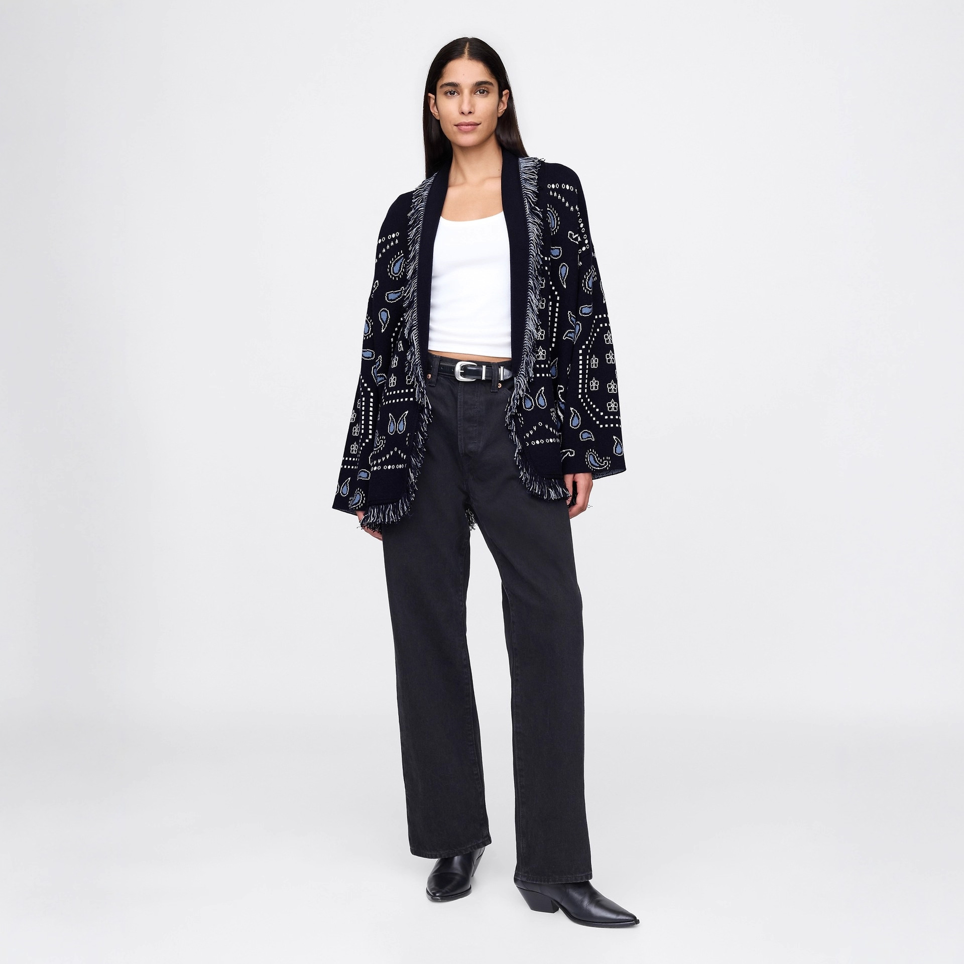 2025 Autumn/Winter New Women's Clothing Altay Ethnic Style Tassel Loose Lapel Cardigan Sweater Coat for Women Autumn