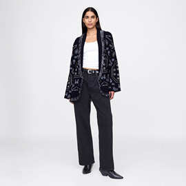 2025秋冬新款女装阿勒泰民族风流苏宽松翻领女式开衫毛衣外套女秋