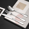 304 stainless steel tableware, knives and fork spoon set hotel supplies Western dining knife dessert coffee spoons can laser logo