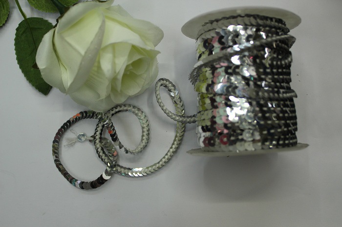 松紧连线亮片 弹力亮片带 松紧亮片