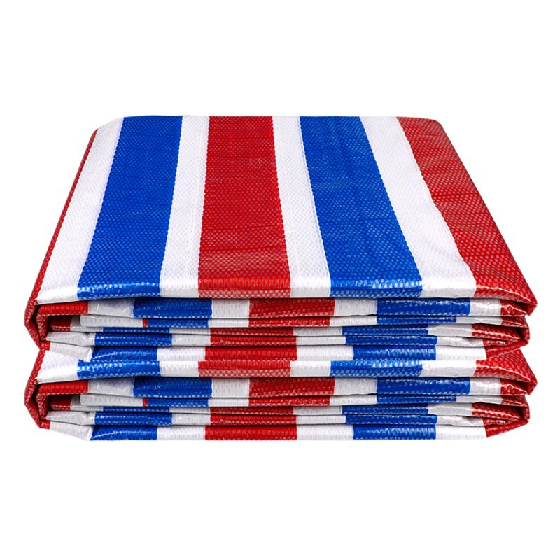 Цветная полосатая ткань, трехцветный водонепроницаемый брезент, защита от солнца, утолщенная непромокаемая ткань, красный, белый, синий, холст, брезент, пластиковая оптовая продажа, ткань для потолка