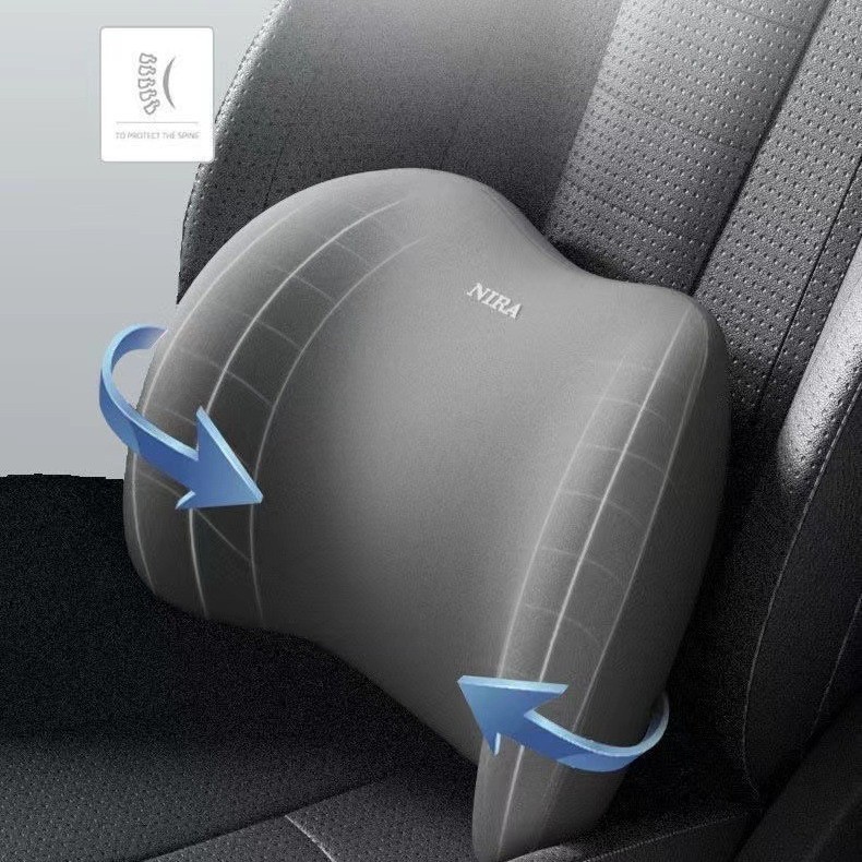車のヘッドレスト、ランバーサポート、ネックピロー、リバウンドメモリーフォーム、オールシーズン対応のユニバーサルランバーピロー、カー用品|undefined