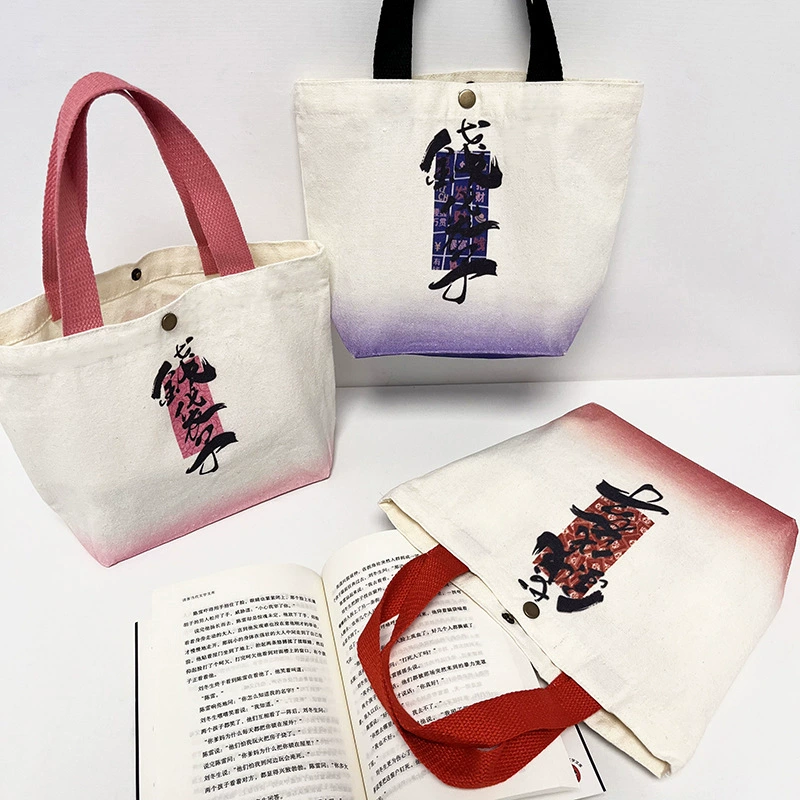 Genuine small capacious shopping bag, purse, handheld linen bag, one-shoulder bag