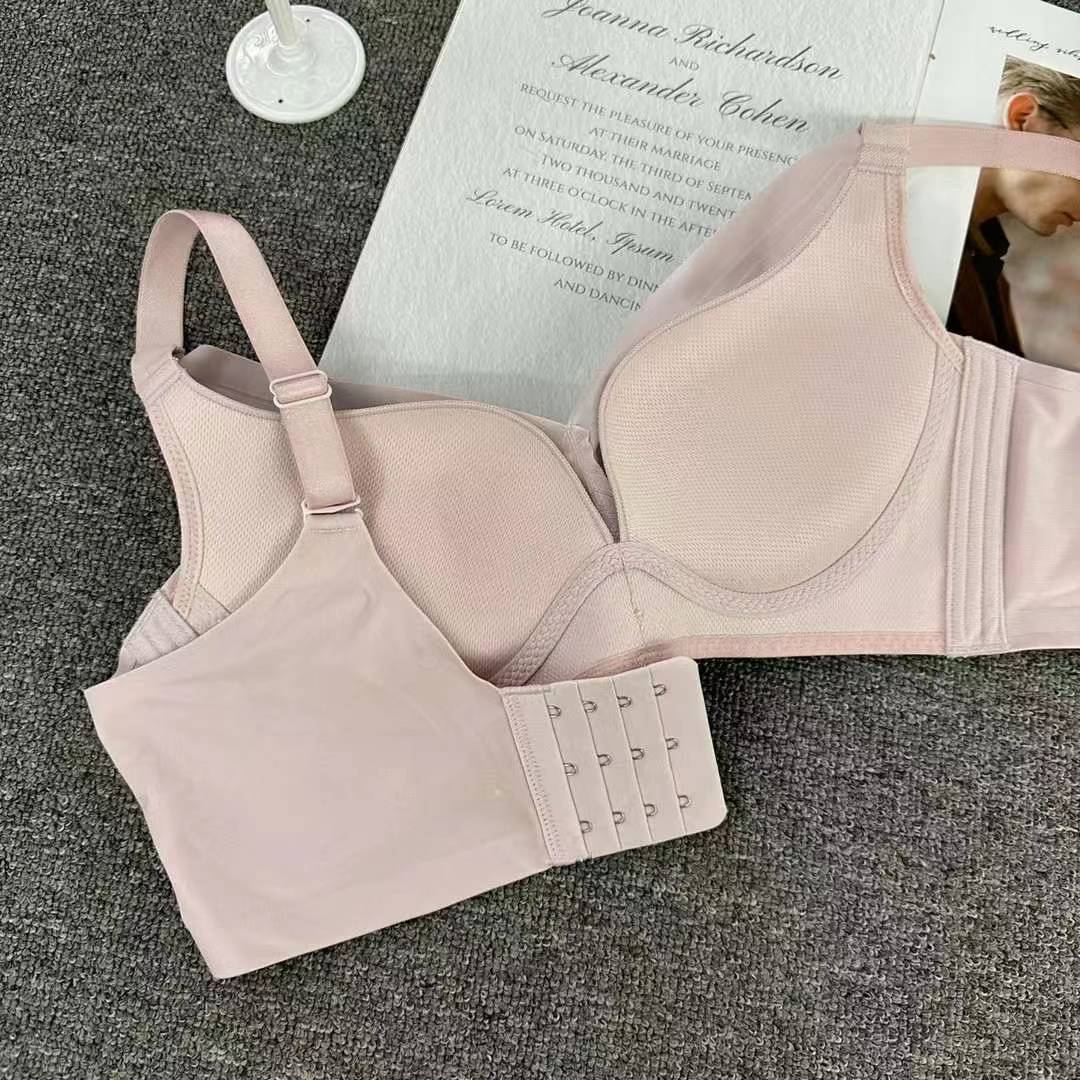 Nuevo sujetador de alta calidad de moda de encaje jacquard transpirable ajustable cómodo tres botones de colado ropa interior mujer image 4