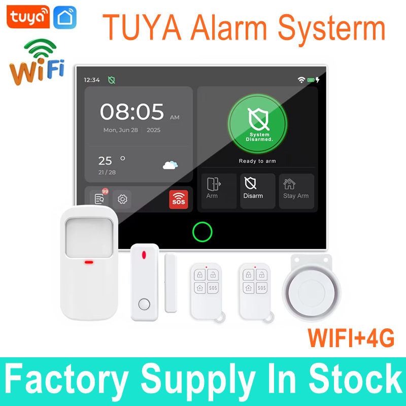 7-Inch Tuya WiFi 4G Home Security Alarm System Wireless