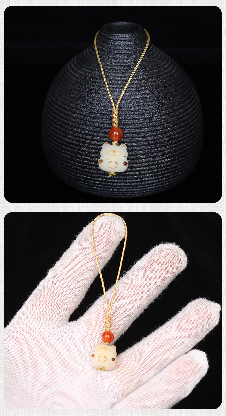 Cute Cat Bodhi seed Polishing Bracelets