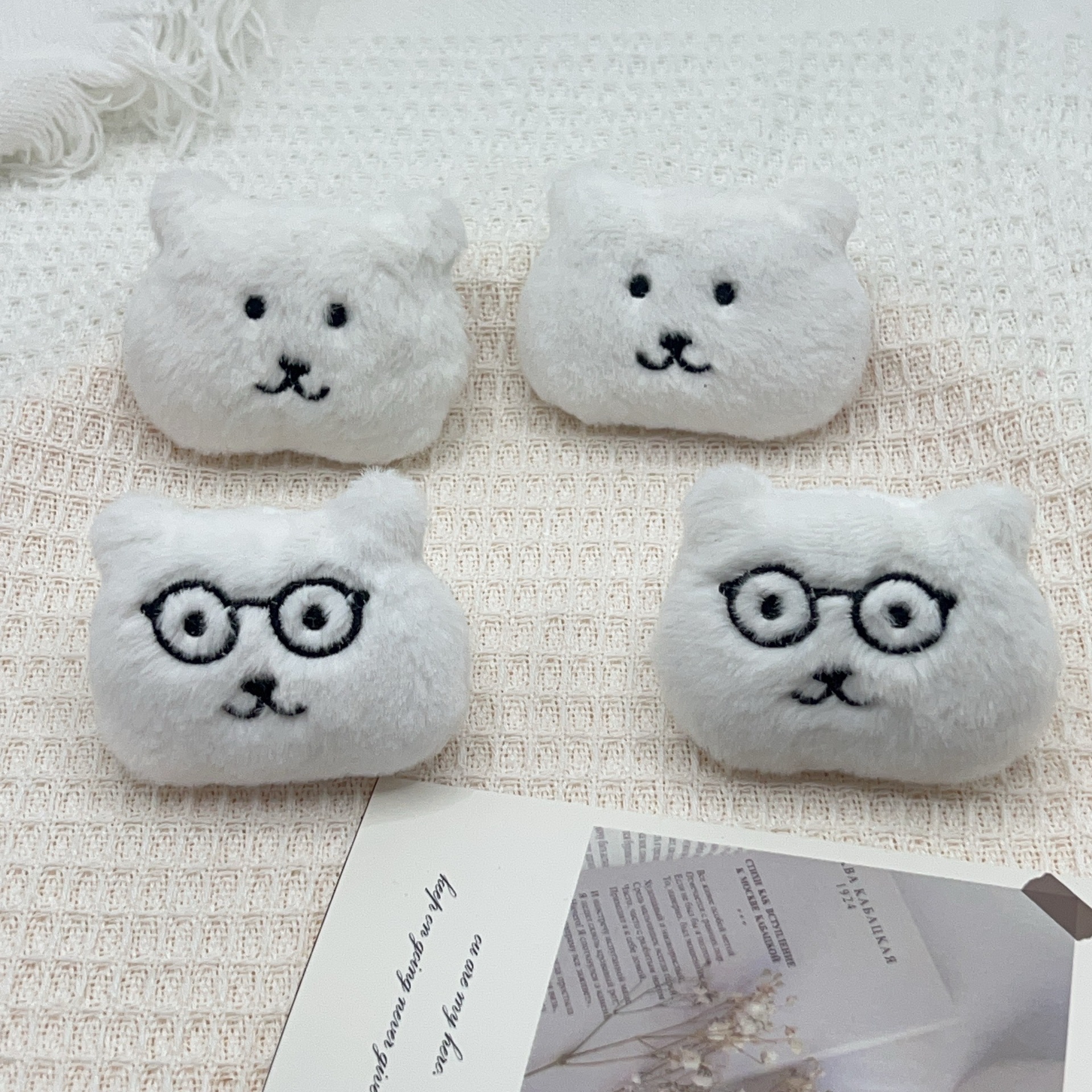 New Cartoon Self-Deprecating Bear Plush Doll Pendant Bag Keychain Souvenir Gift Clothing Brooch Accessories