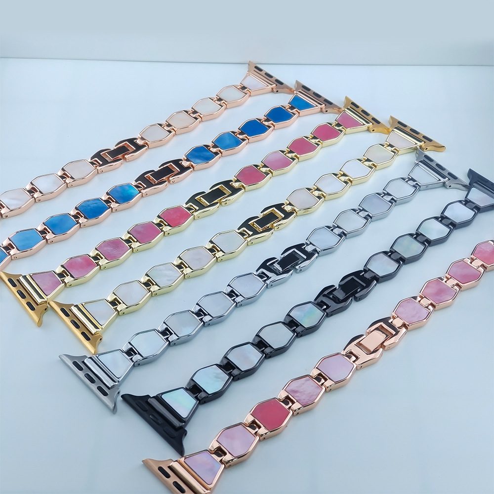 Apply to Apple Watch Band Female models originality Fritillaria Metal Watch strap AppleWatch Cross border strap