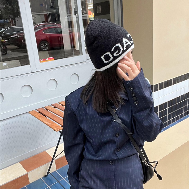 针织帽子女秋冬保暖包头冷帽韩版百搭街头潮牌毛线帽凹造型显脸小|undefined