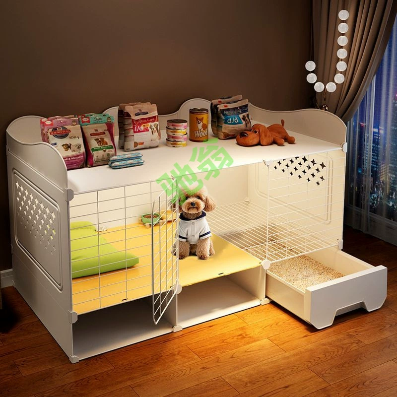 Yut Одна комната, одна гостиная, одна ванная, одна высокая собачья клетка, маленькая собака с туалетом, чтобы отделить домашнюю комнату