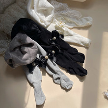 hotmoon冬新品羊羔绒加厚保暖儿童裤袜可爱蝴蝶结宝宝打底裤袜女