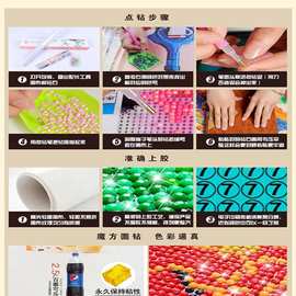 闪石优品 钻石画批发 diy私人定 制照片钻石绣 外贸图片来图订 做
