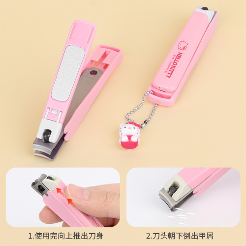 Made in Japan original shell stainless steel HolleKitty001 series nail clippers nail scissors sharp and durable