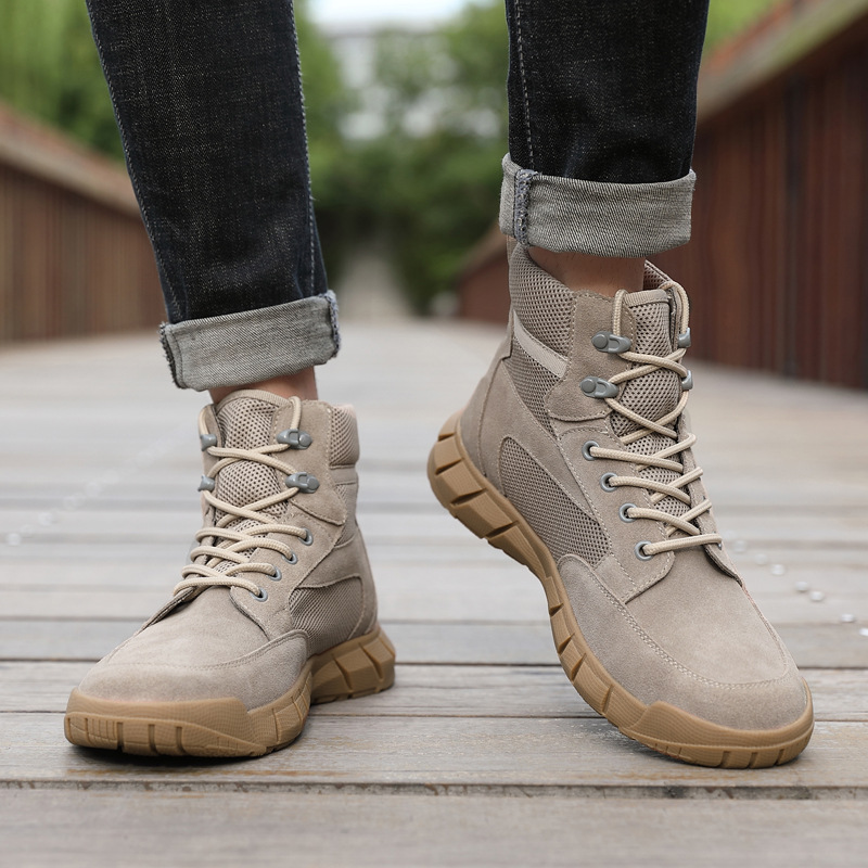 Botas desert masculinas em couro legítimo estilo britânico martin_voghion.com