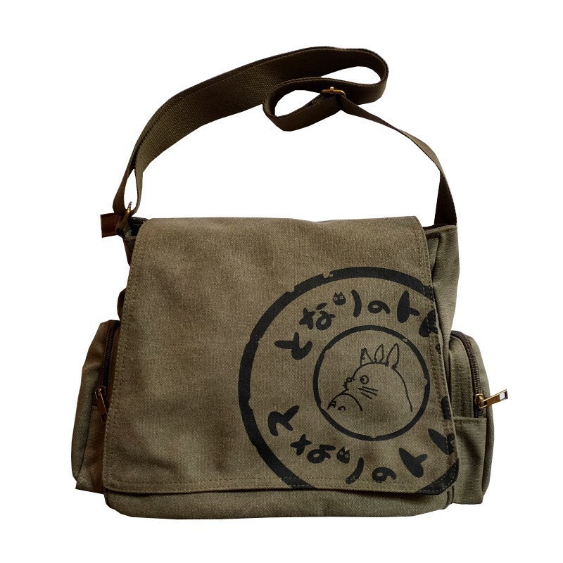 Canvas Bag New Style Large Capacity Men's Casual Bag Single Shoulder Crossbody Large Bag for Going Out on Business Trips Document Bag Student School Bag