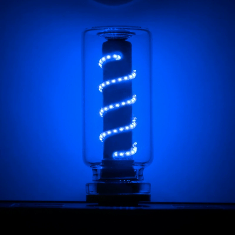 RX9003 прозрачный сенсорный USB-прищадительный ночник с многоцветной LED-атмосферой на боковом правом краю
