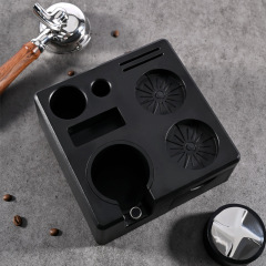 コーヒー圧粉シートABSコーヒーマシンハンドルホルダー引き出し式布パウダー圧粉ファンデーションホルダーコーヒー収納パウダーホルダー