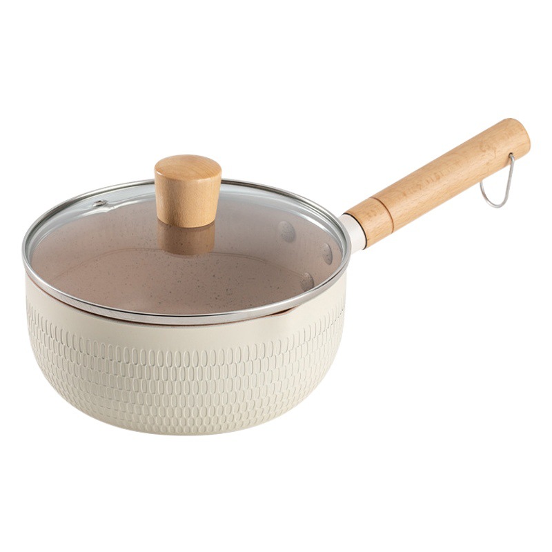 Olla de nieve japonesa Olla de leche de piedra de arroz Olla antiadherente Cocina de inducción Olla de sopa universal Olla de alimentos complementarios para bebés Olla pequeña de fideos instantáneos