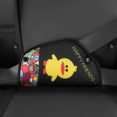 Seat belt shoulder pad: Adjuster Baby Car Safety Belt - yellow-duck-fixer-increased-thickening