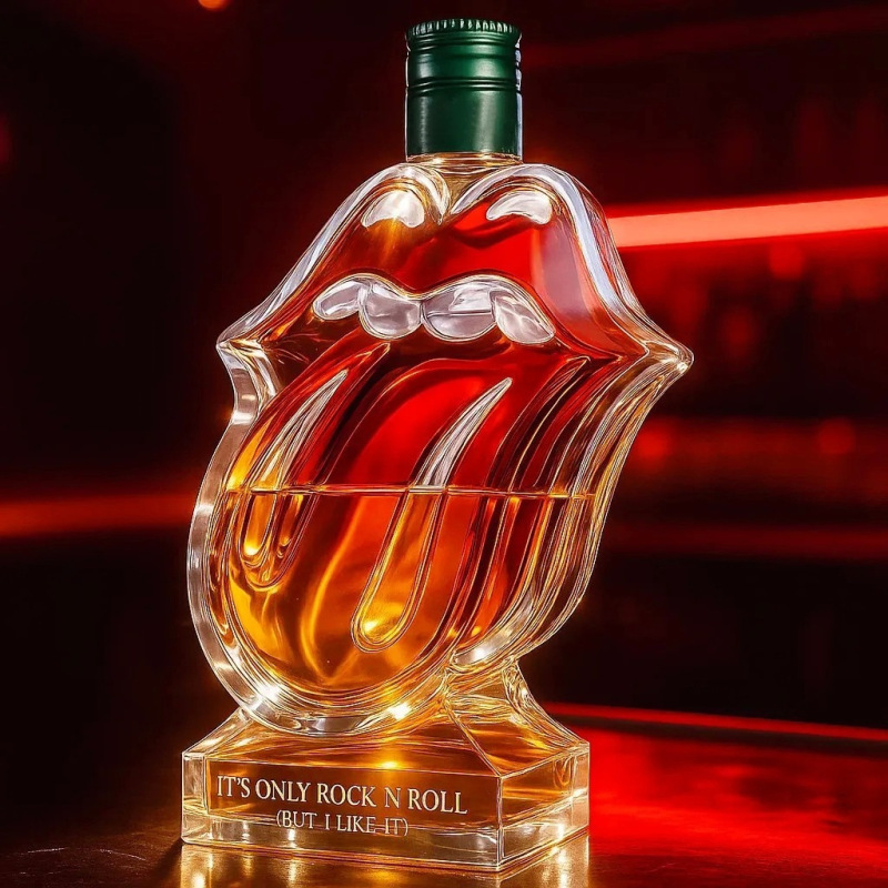 跨境新品摆件Longhorns Whiskey Bottle舌头红酒瓶酒吧密封醒酒器|undefined
