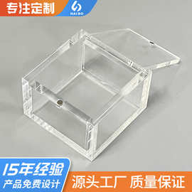 透明亚克力盒子方形收纳盒伴手礼盒有盖防尘手办模型礼品展示盒