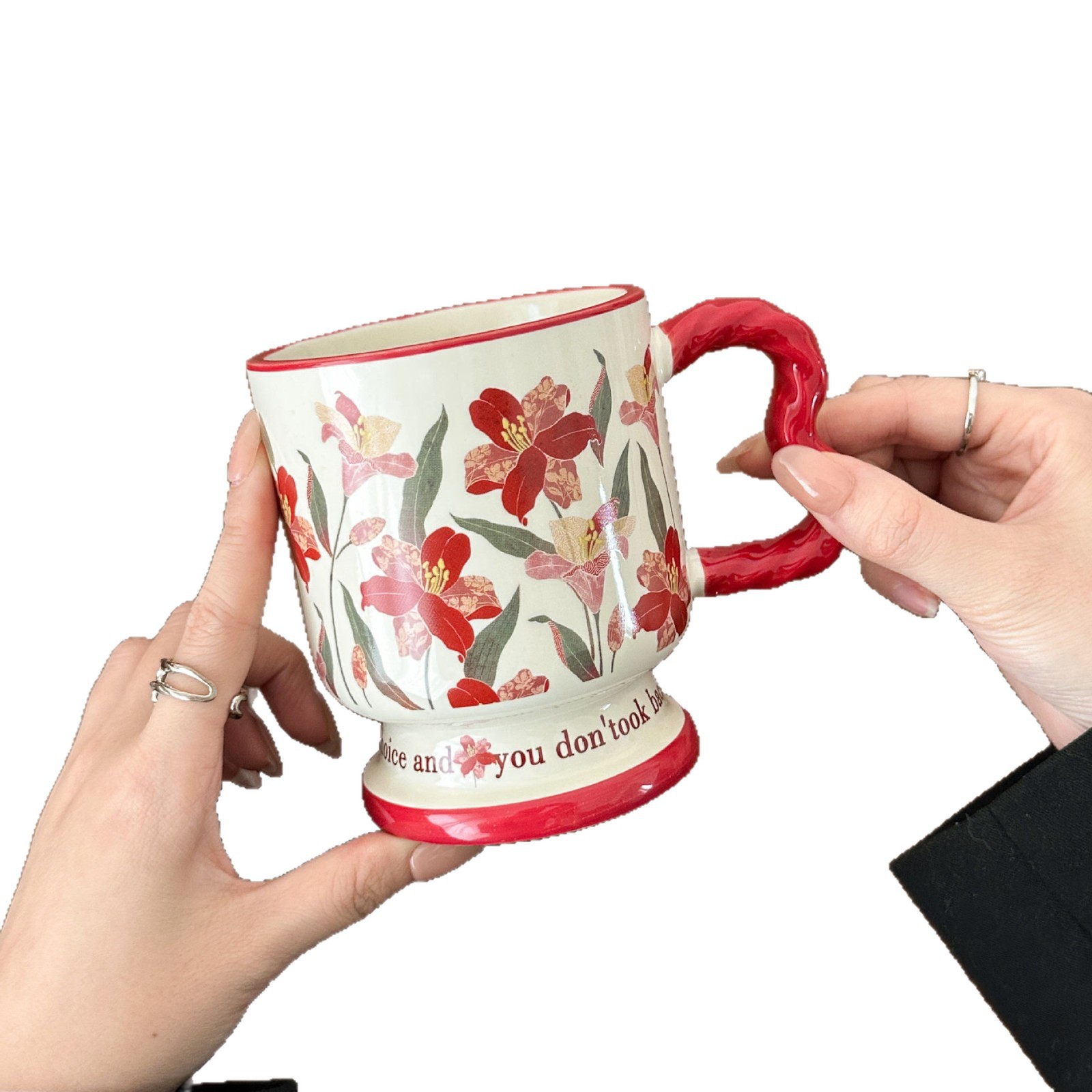 Nicho de regalo de cumpleaños de alto nivel para chicas tazas de agua prácticas de alto valor de diseño creativo tazas de cerámica tazas image 5