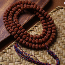 尼泊尔小金刚菩提机刷玉化包浆双龙爆肉小玉米款佛珠文玩菩提手串