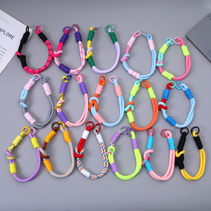 Woven Fresh Style Lanyard Plush Doll Keychain Rope Women's Universal Bag Mobile Phone Case Pendant Decoration Accessories Woven Fresh Style Lanyard Plush Doll Keychain Rope Women's Universal Bag Mobile Phone Case Pendant Decoration Accessories