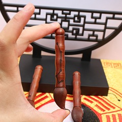Lightning struck jujube wood Wenchang pen carving Kuixing Douqixing pendant pendant Taoist magic weapon portable accessories old material