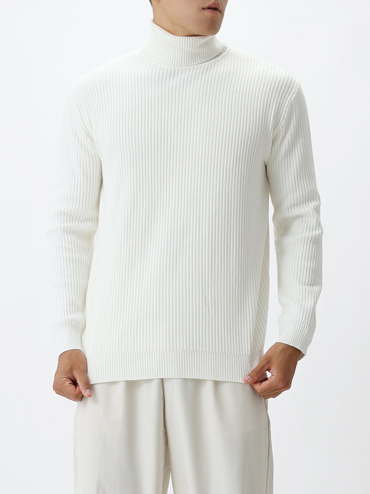 El antiguo suéter de cuello alto para hombre, camiseta de punto para hombre, otoño y invierno, ocio, cálido, chaqueta, camiseta para hombre.