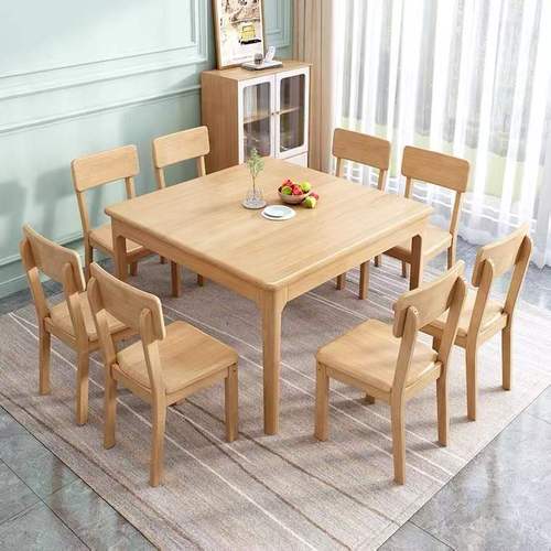 北欧全实木餐桌椅组合现代简约长方形日式家用小户型餐厅吃饭桌子