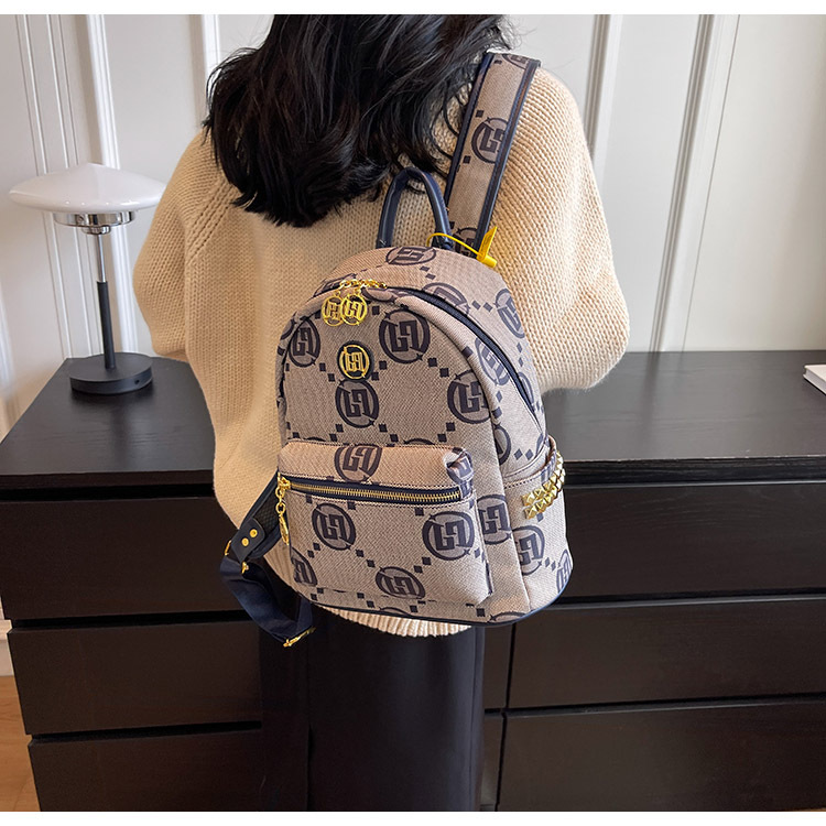 Zaino donna stile urbano minimalista zainetto casual jacquard_voghion.com