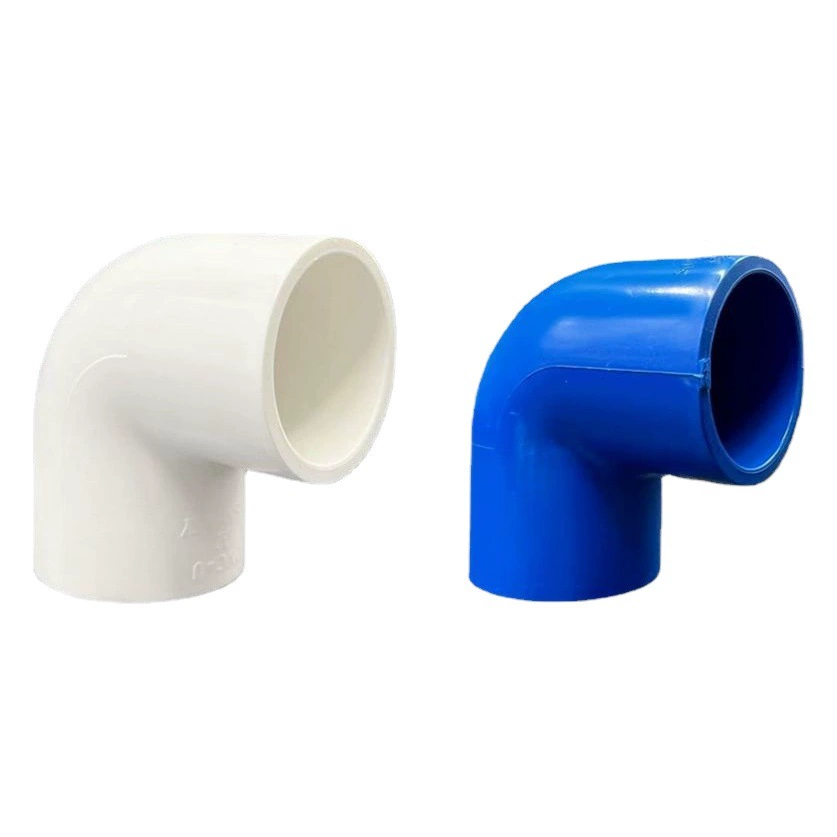 Белый колено из ПВХ Liansu 90 градусов водопроводная труба пластиковая водопроводная труба синее гнездо под прямым углом колено 20/25/32