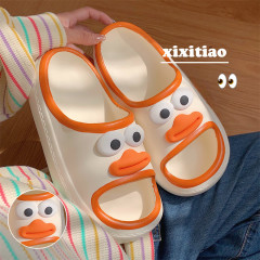 Creative thick-soled eva Internet celebrity one-word slippers for women, fun and funny outdoor wear home beach shoes in summer