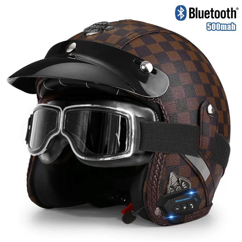 V 다크 브라운 바둑판 광장 복고풍 거울 블루투스