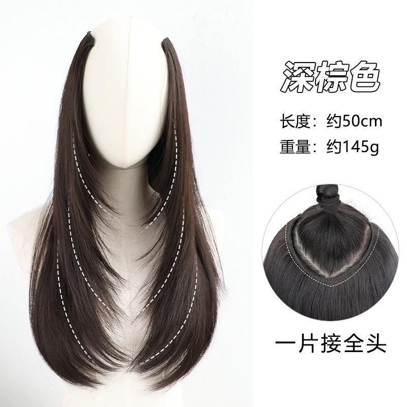 Extensión de Cabello Ondulado de Una Pieza de Fibra de Alta Temperatura con Clips