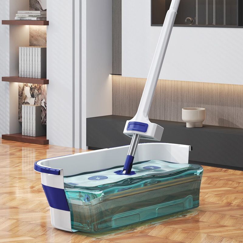 ] 2024 nuevo trapeador de aleación de aluminio sin lavado a mano para el hogar engrosado trapeador de piso de varilla gruesa un arrastrador limpio ahorro de mano de obra