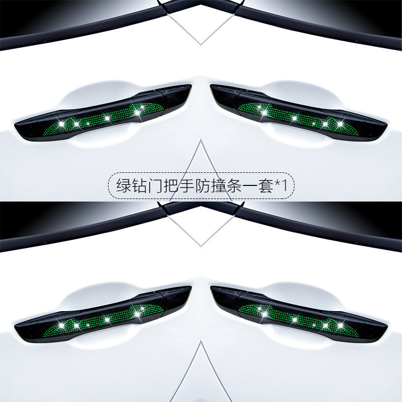 Car Door Handle Protective Film with Diamonds, Anti-Scratch Handle Sticker, Car Door Bowl Anti-Scratch Car Handle Protective Film