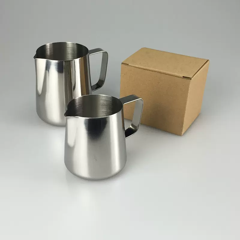 304不锈钢拉花杯咖啡器具尖嘴拉花奶缸带刻度量杯