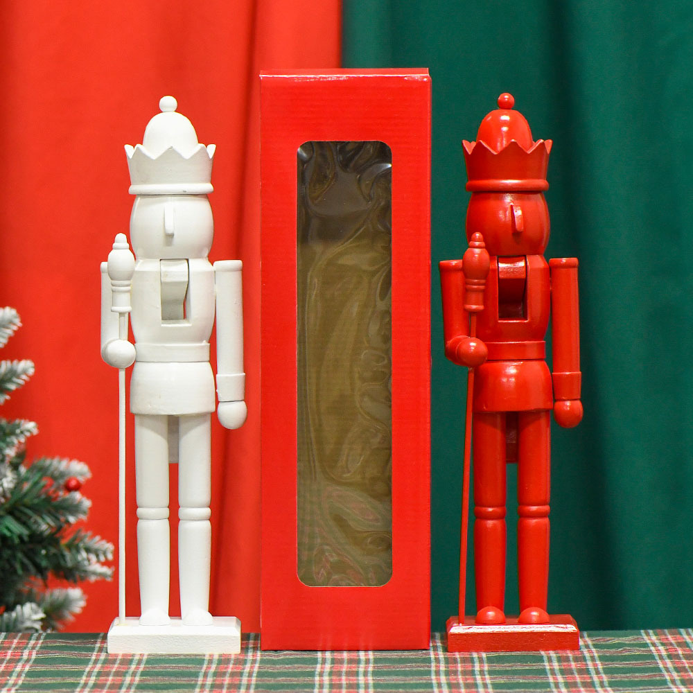 Creativo Amazon nuevo producto 2024 spot 38cm color sólido cascanueces decoración de ambiente navideño regalo regalo