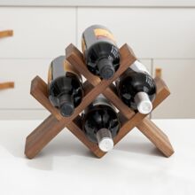 简约实木吧台红酒摆架桌上酒吧家庭红酒瓶存放置物架红酒收纳木架