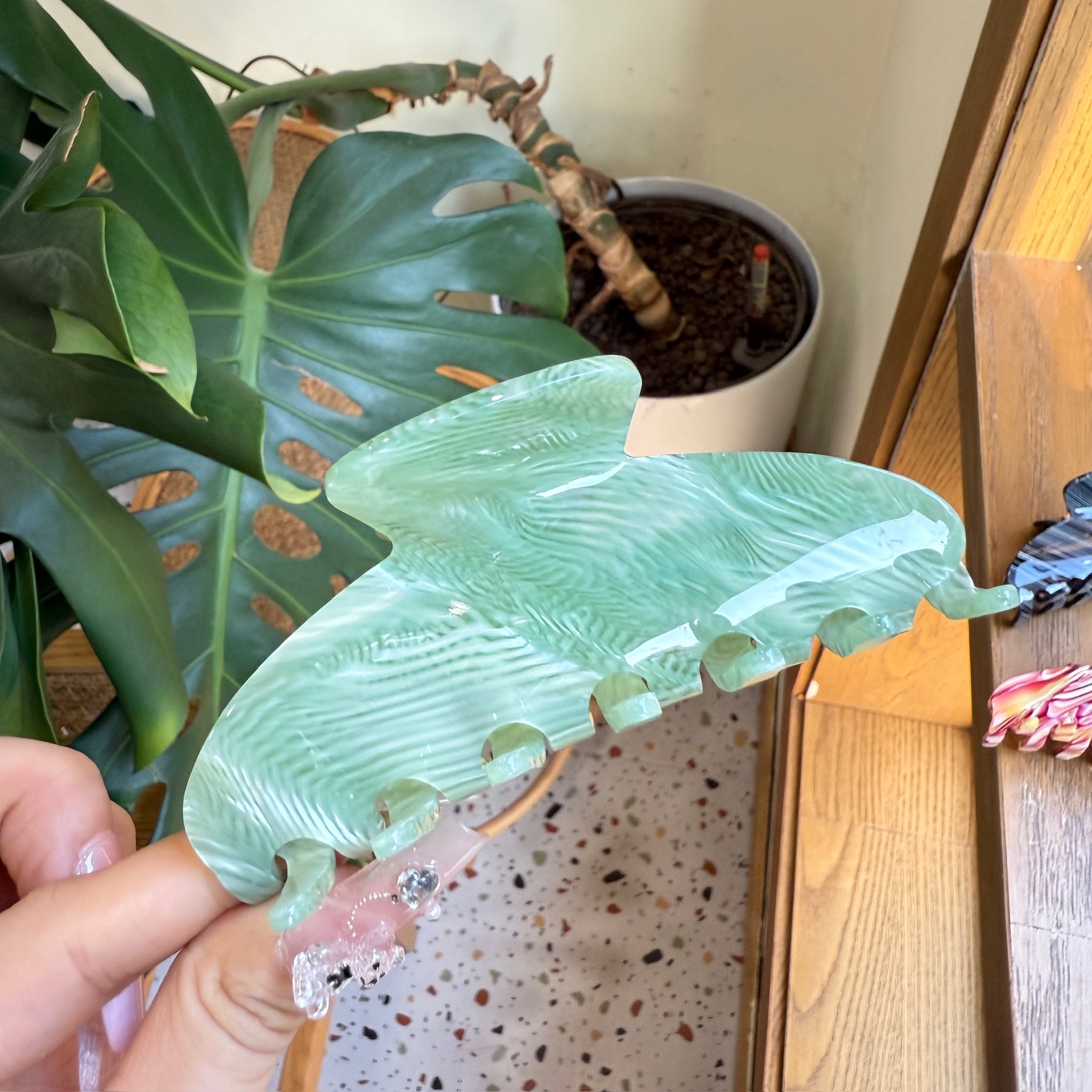 녹색 유화 패턴 (약 10.5cm)