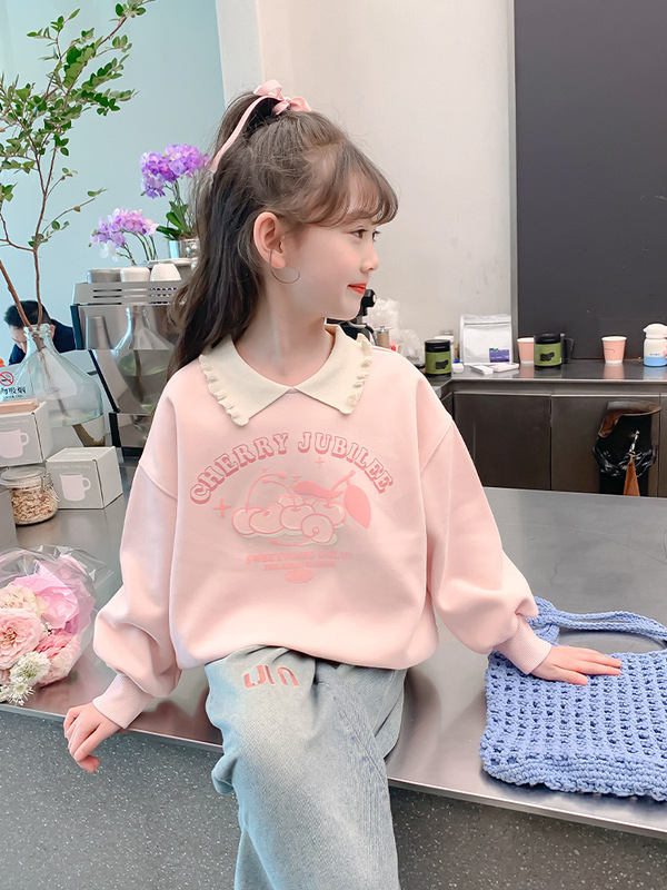 女童秋装2025新款卫衣儿童洋气时髦休闲上衣春秋女孩时尚网红衣服|undefined