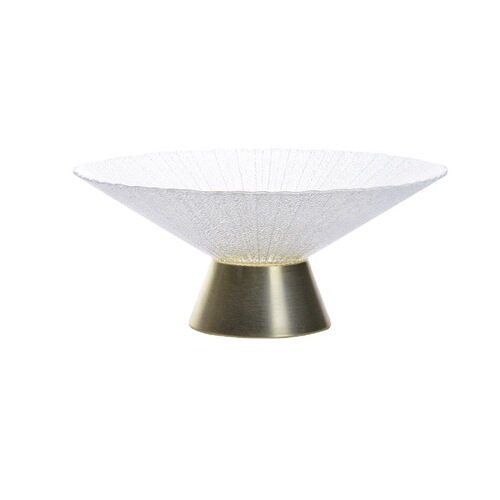 Light luxury fruit plate ornaments modern home living room coffee table snack glass tray Nordic style crystal glass fruit bowl