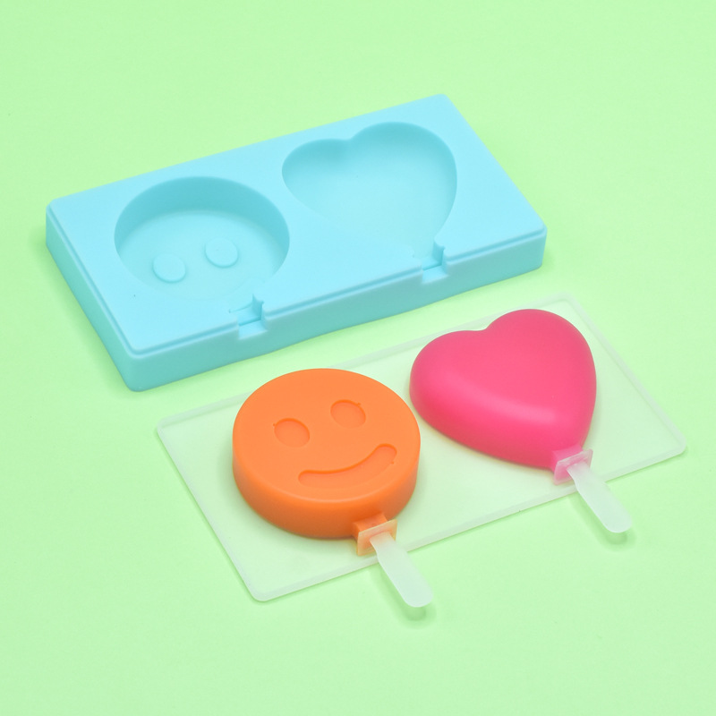 Helado de silicona molde casero del hogar los niños bricolaje helado paleta molde con tapa hecha a mano Amazon animal